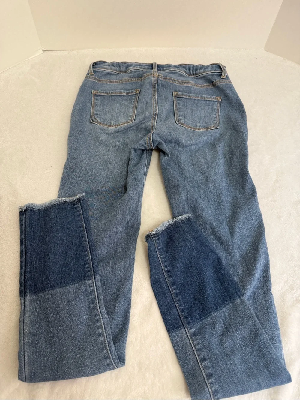 Old Navy Ballerina Jeggings Blue Youth Distressed Two-Tone Size 14